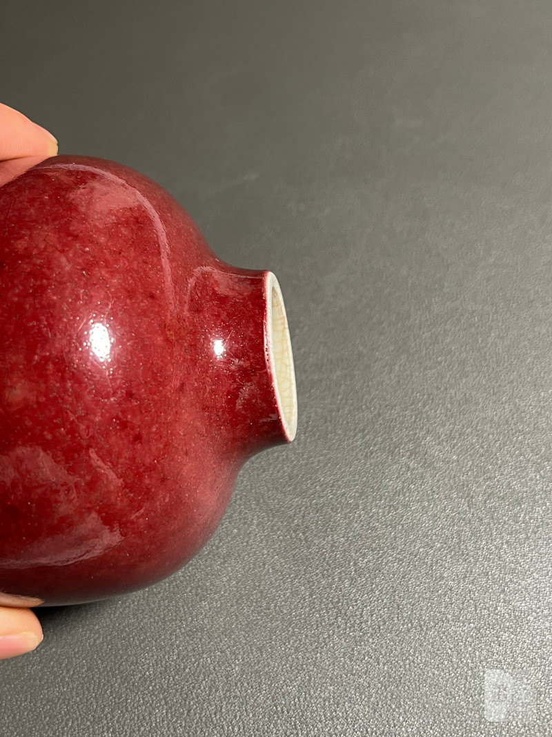 清康熙  郎窑红釉梅瓶 - 图26